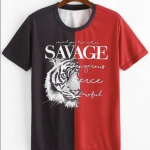 🥳2 for 15)$🥳 ZAFUL red and black tee